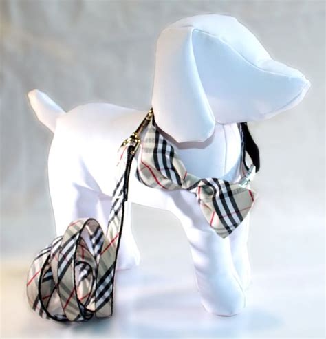 burberry dog.collar|Burberry bow tie dog collar.